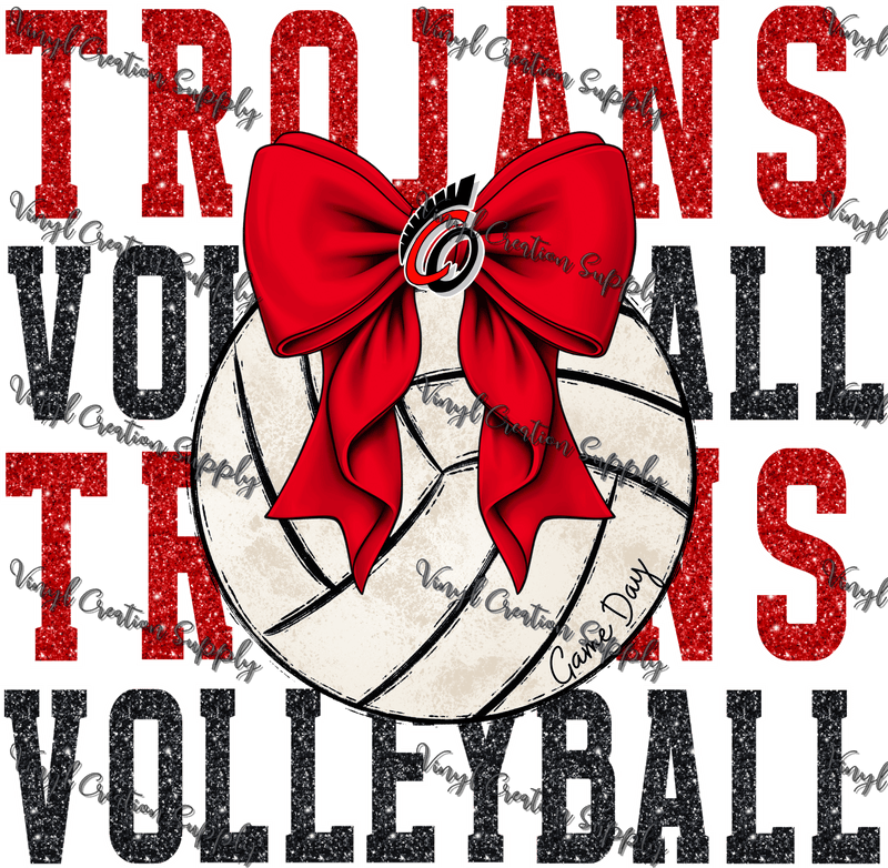 Trojans Volleyball 1 - Vinyl Creation Supply