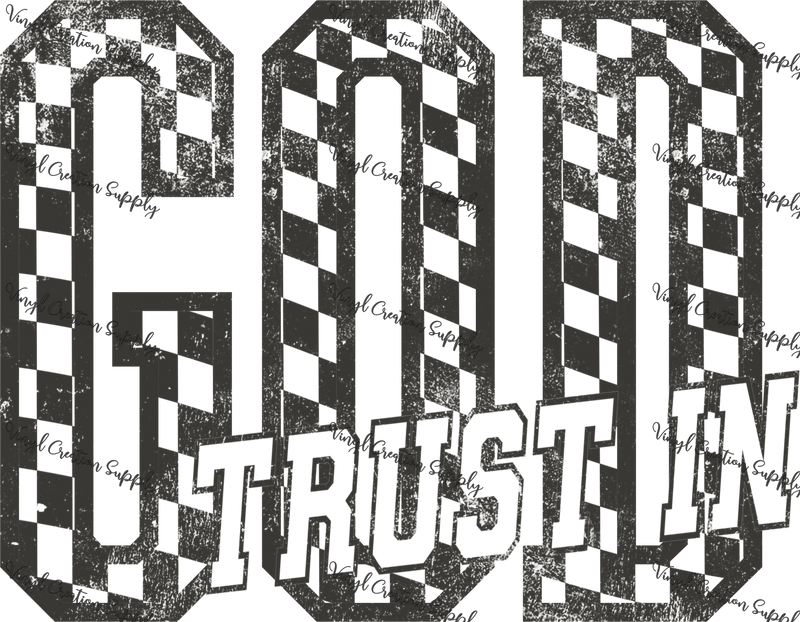 Trust in God Grey Grunge - Vinyl Creation Supply