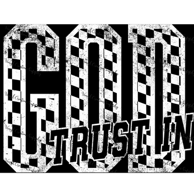 Trust in God White Grunge - Vinyl Creation Supply