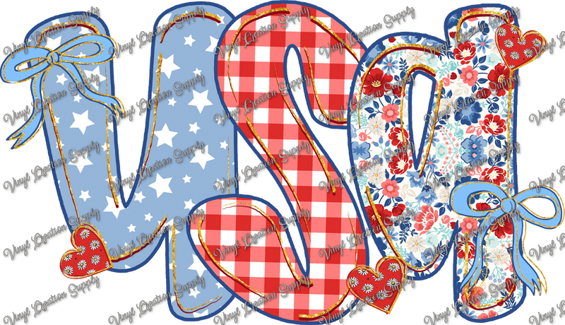 USA Floral Bows - Vinyl Creation Supply