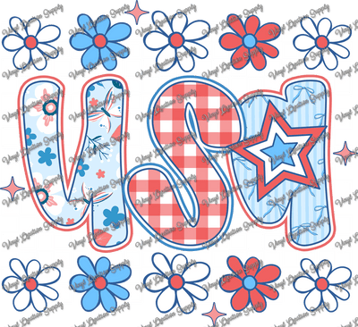 USA Preppy Checkered 2 - Vinyl Creation Supply