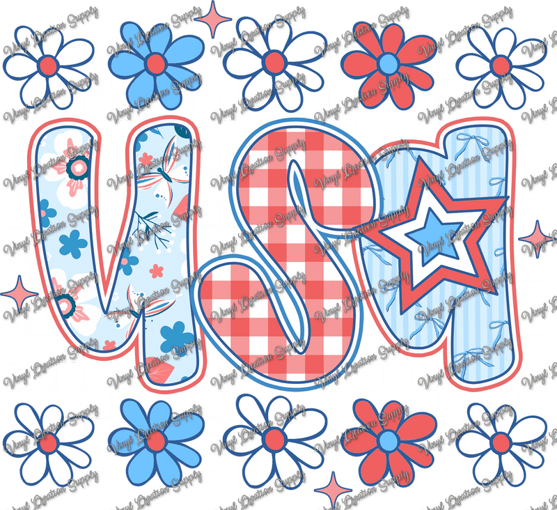 USA Preppy Checkered 2 - Vinyl Creation Supply