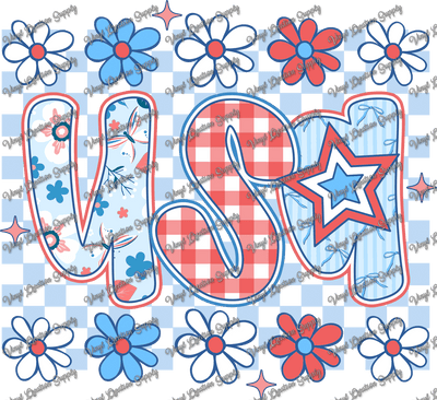 USA Preppy Checkered - Vinyl Creation Supply