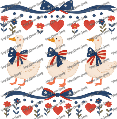 Vintage Goose Red White Blue - Vinyl Creation Supply