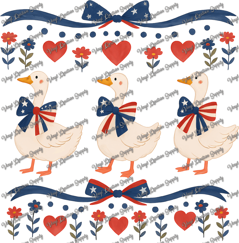 Vintage Goose Red White Blue - Vinyl Creation Supply
