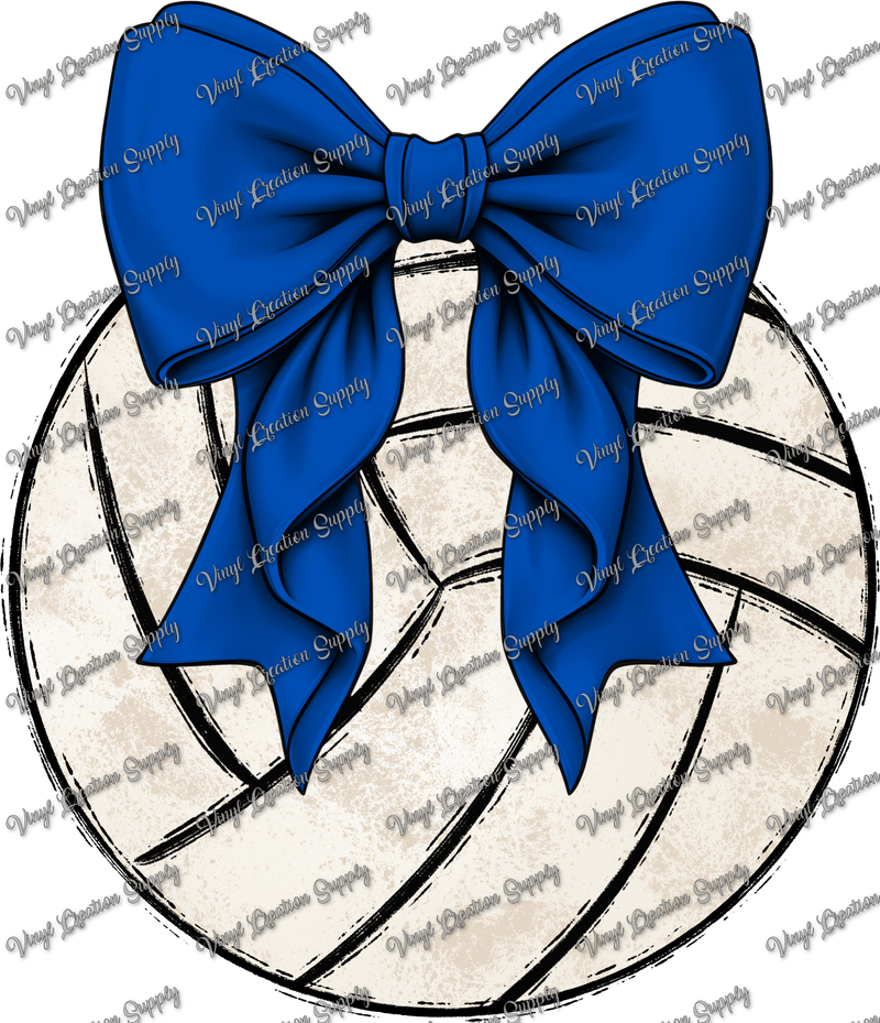 Volleyball Blue Bow