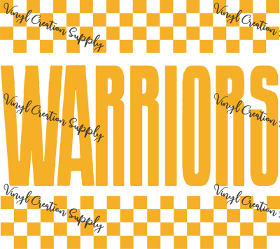 Warriors Yellow Checkerboard - Vinyl Creation Supply