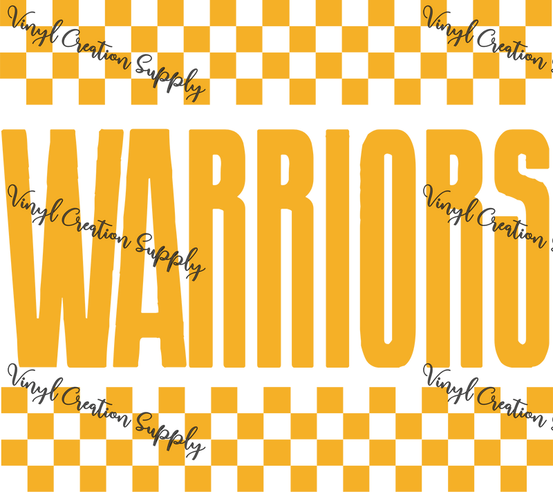 Warriors Yellow Checkerboard - Vinyl Creation Supply