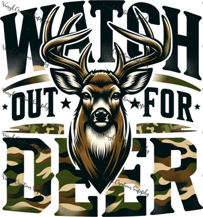 Watch Out for Deer Camo - Vinyl Creation Supply