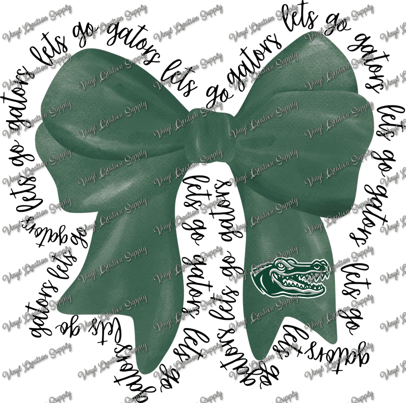 Westfork Gators Bow Black Text - Vinyl Creation Supply