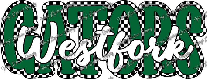 Westfork Gators Checkered - Vinyl Creation Supply