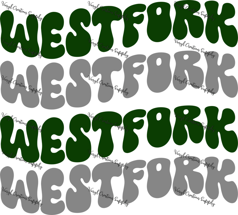 Westfork Green Gray Wave - Vinyl Creation Supply