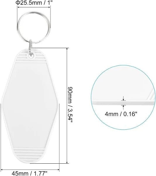 Blank Vintage Hotel Keychains - Vinyl Creation Supply