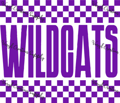 Wildcats Purple Checkerboard - Vinyl Creation Supply
