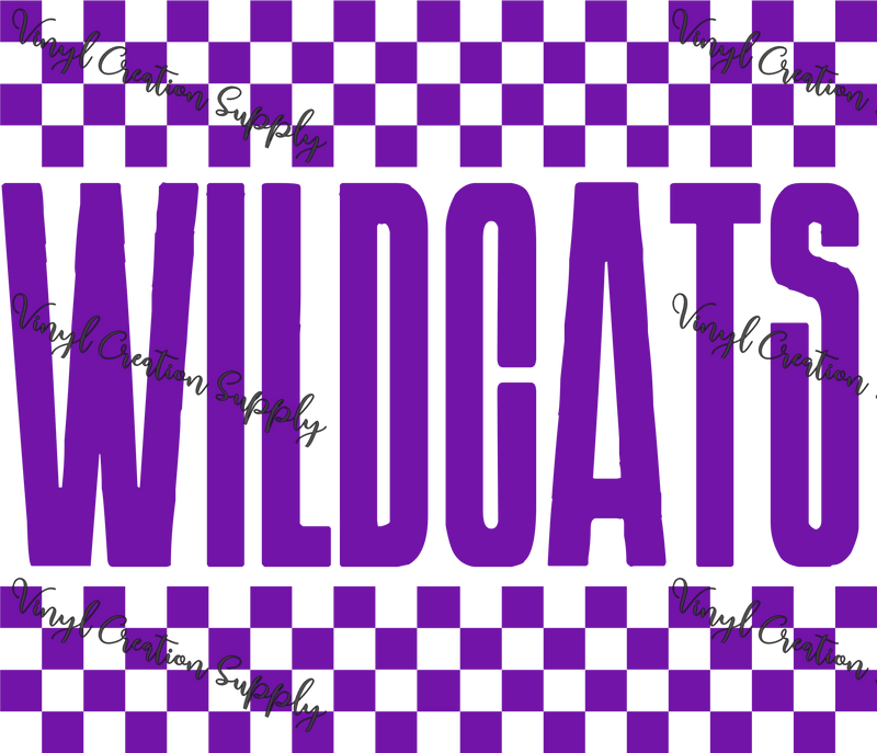 Wildcats Purple Checkerboard - Vinyl Creation Supply