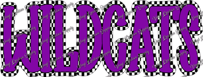 Wildcats Purple Checkered - Vinyl Creation Supply