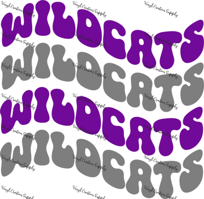 Wildcats Purple x4 Wave - Vinyl Creation Supply