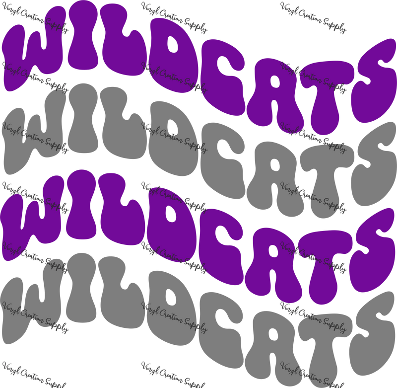 Wildcats Purple x4 Wave - Vinyl Creation Supply
