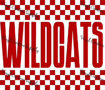 Wildcats Red Checkerboard - Vinyl Creation Supply