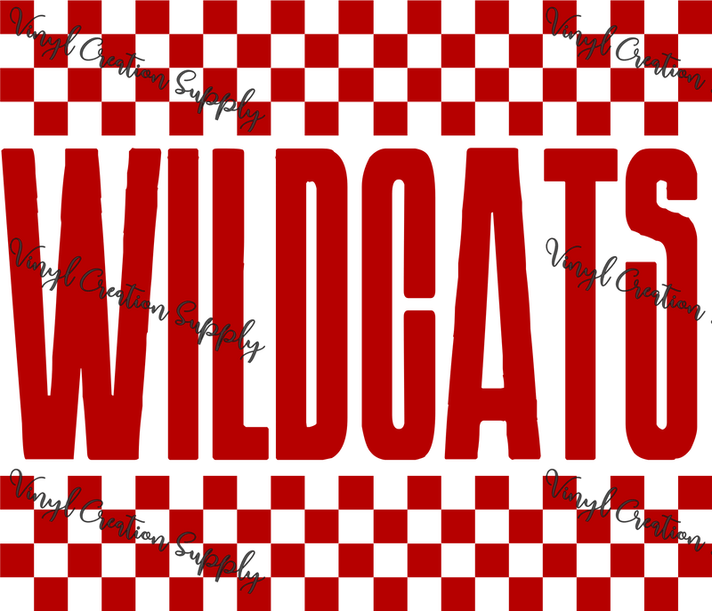 Wildcats Red Checkerboard - Vinyl Creation Supply