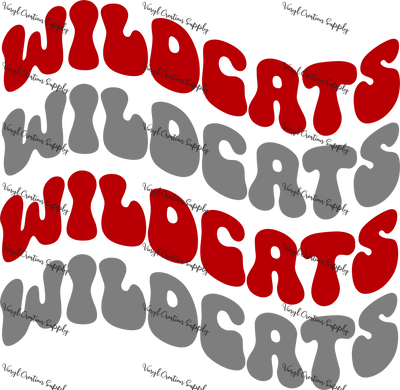 Wildcats Red x4 Wave - Vinyl Creation Supply