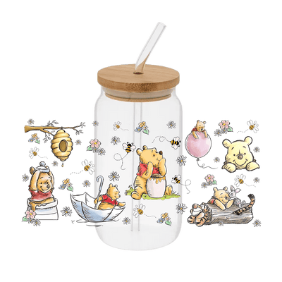 Winnie the Pooh– Printed Libby Wrap (9.5" x 4.3" UV DTF) - Vinyl Creation Supply