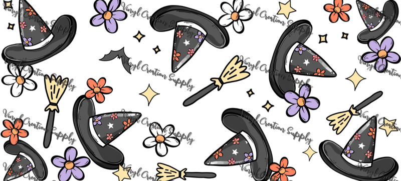 Witch Hats – Printed Libby Wrap (9.5" x 4.3" UV DTF) - Vinyl Creation Supply