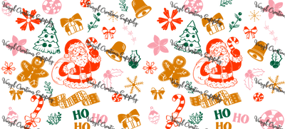 Xmas Doodles – Printed Libby Wrap (9.5" x 4.3" UV DTF) - Vinyl Creation Supply