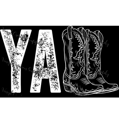 Y'all Boots White - Vinyl Creation Supply