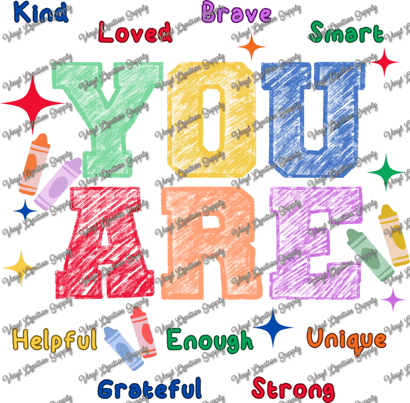 You Are Kind Crayons - Vinyl Creation Supply