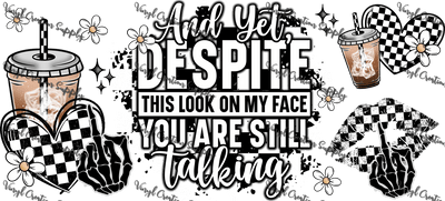 You Are Still Talking Checkered– Printed Libby Wrap (9.5" x 4.3" UV DTF) - Vinyl Creation Supply