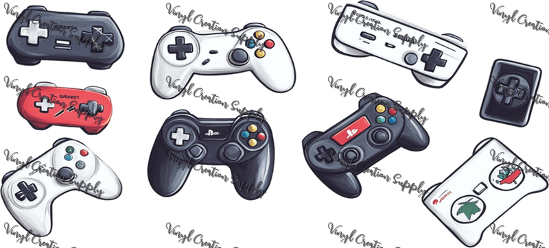 Game Controllers – Printed Libby Wrap (9.5" x 4.3" UV DTF) - Vinyl Creation Supply