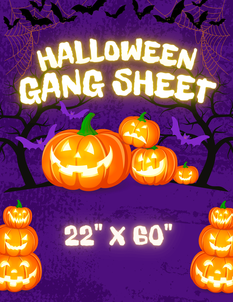 22" x 60" Mystery Pre - Made Gang Sheet - Halloween - Vinyl Creation Supply
