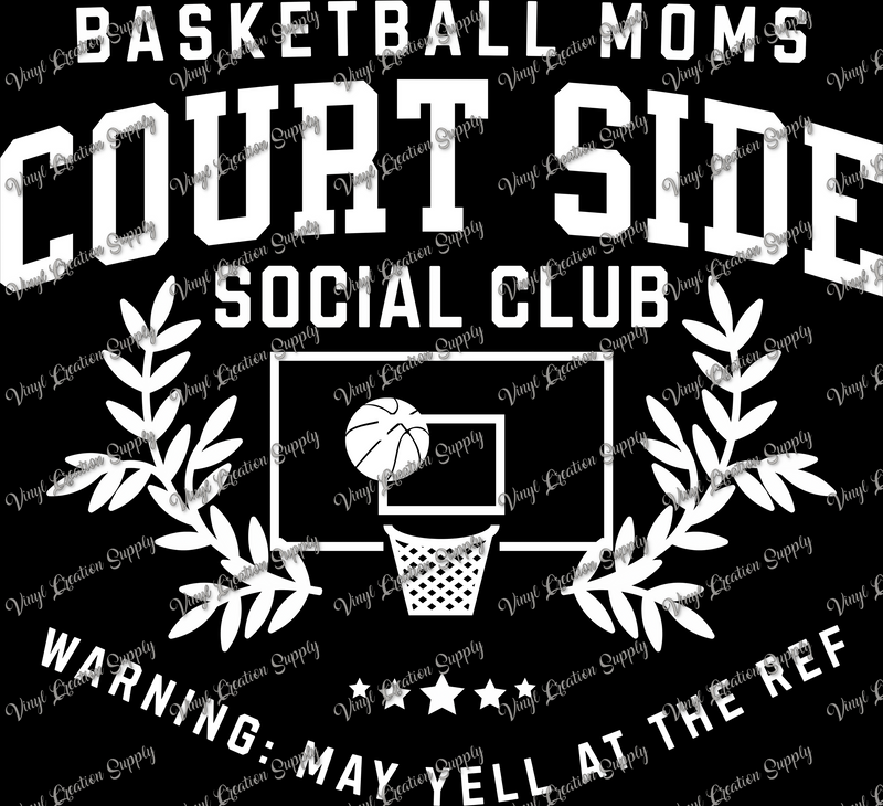 Basketball Mom Courtside White