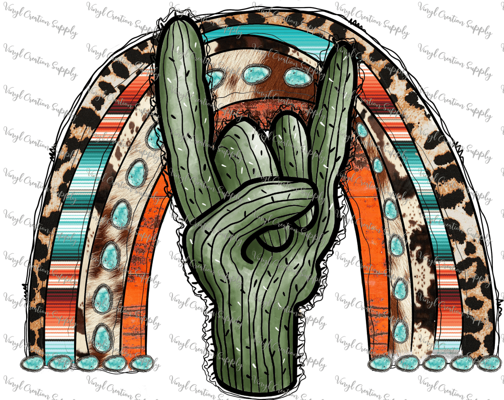 Cactus Hand Rainbow – Vinyl Creation Supply