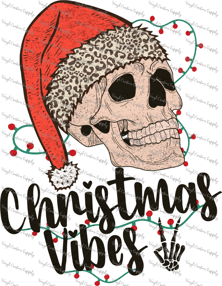 Christmas Vibes Skull