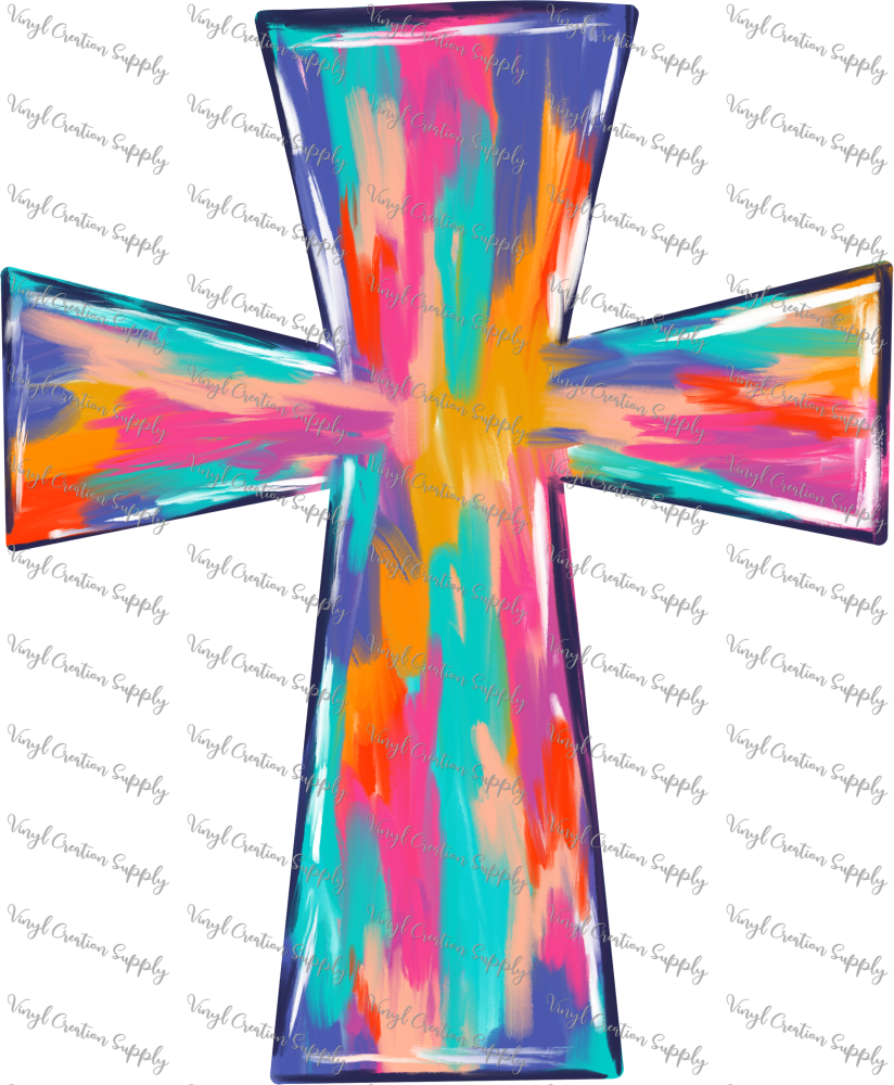 Colorful Cross – Vinyl Creation Supply