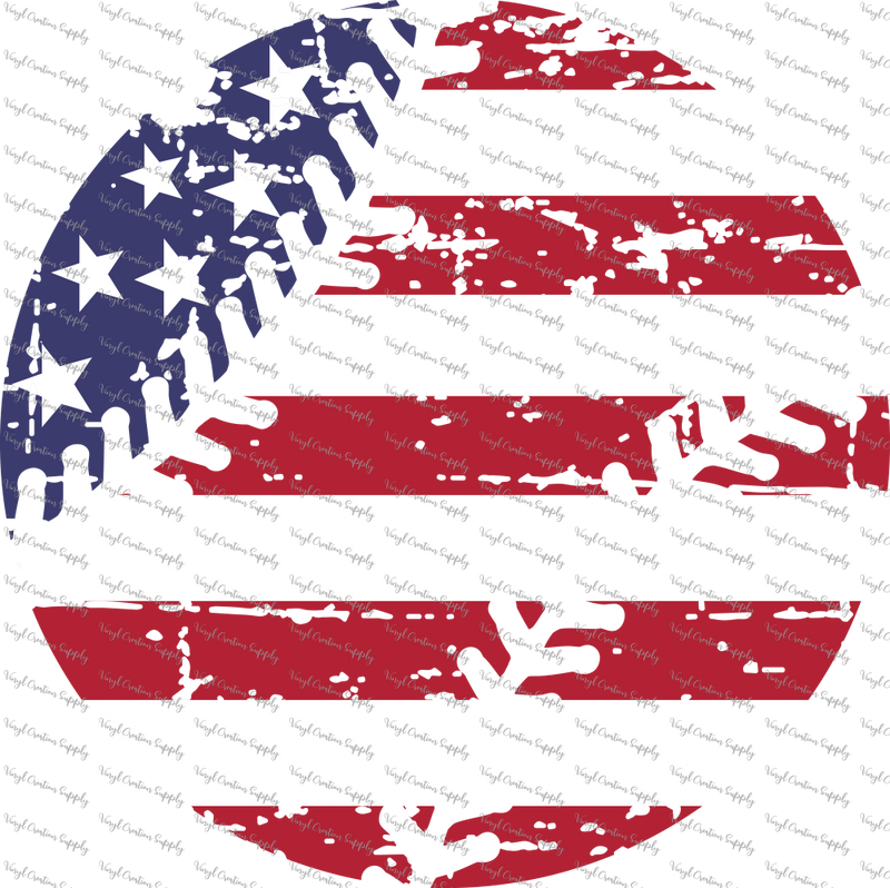 Distressed US Flag Baseball