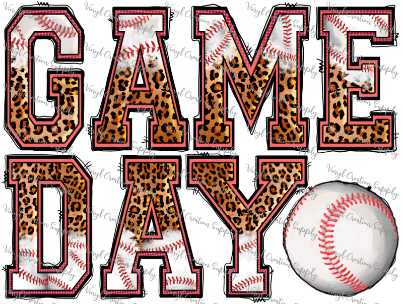 Game Day Leopard Baseball