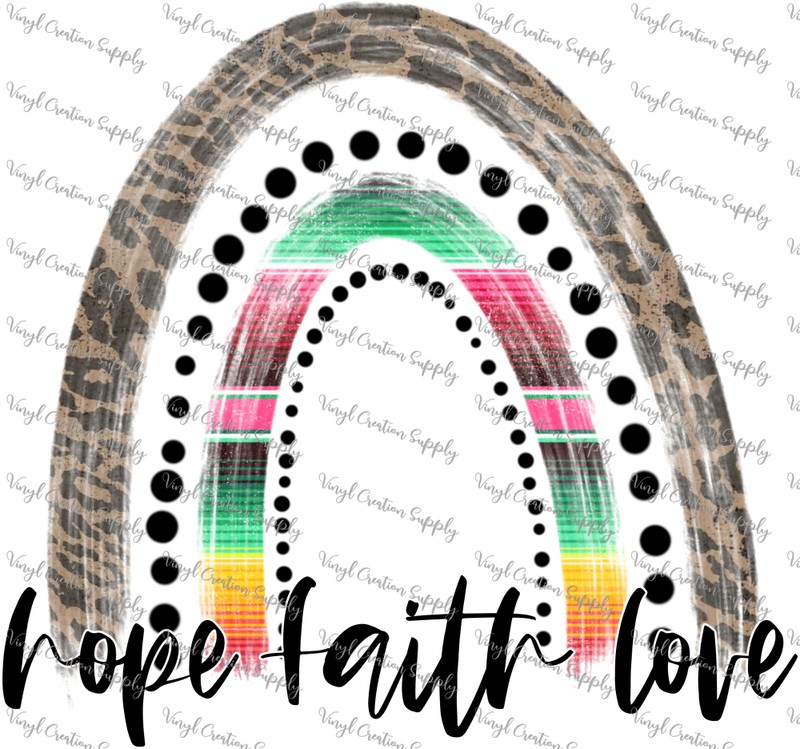 Hope Faith Love Rainbow