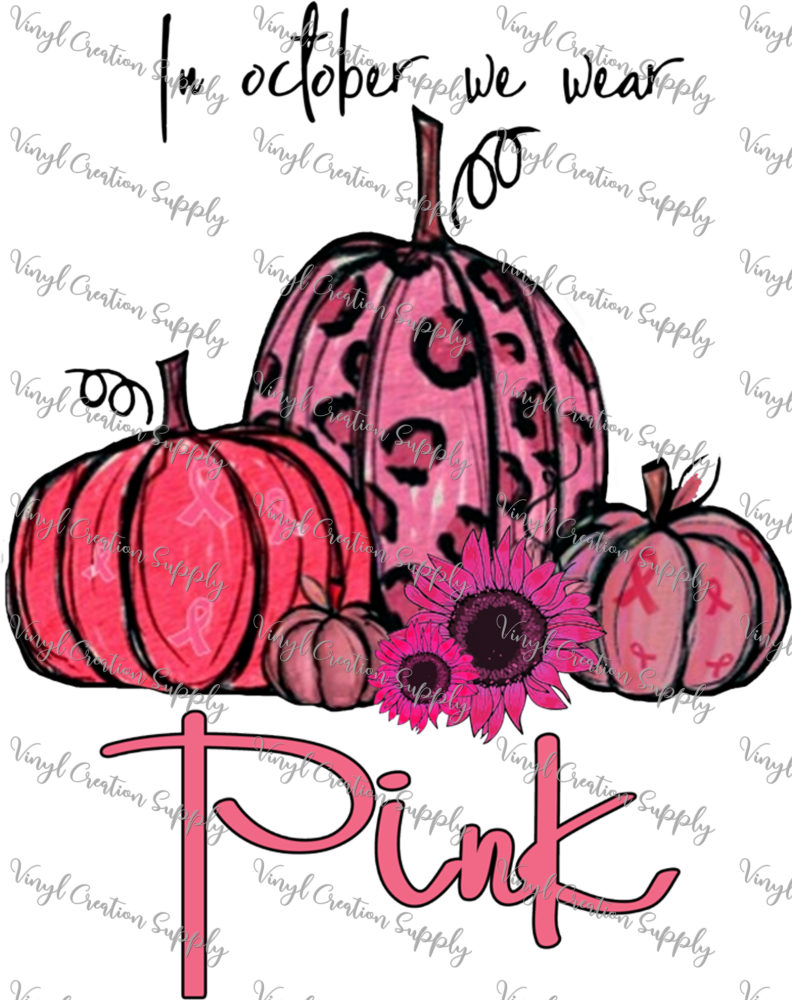 In October We Wear Pink Pumpkins