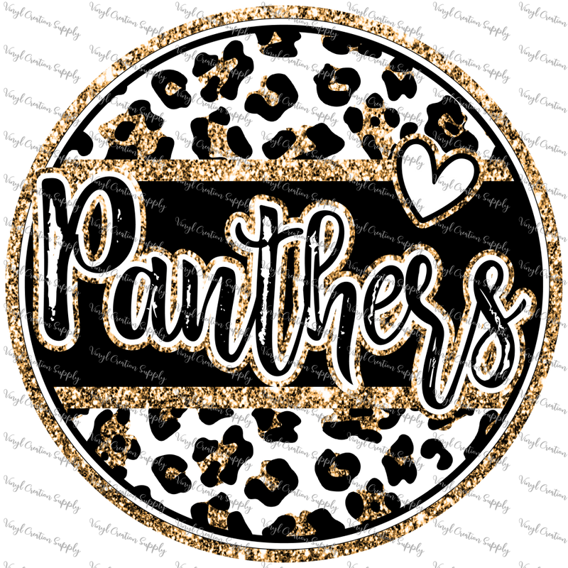 Panthers Gold Glitter
