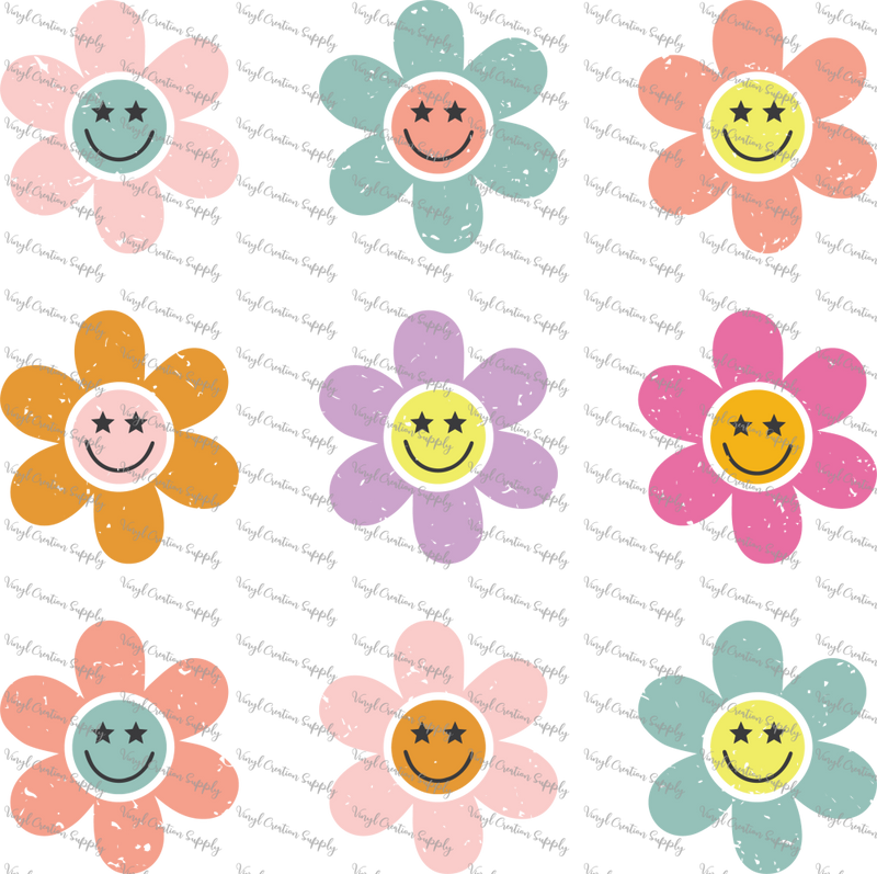 Retro Floral Smiley