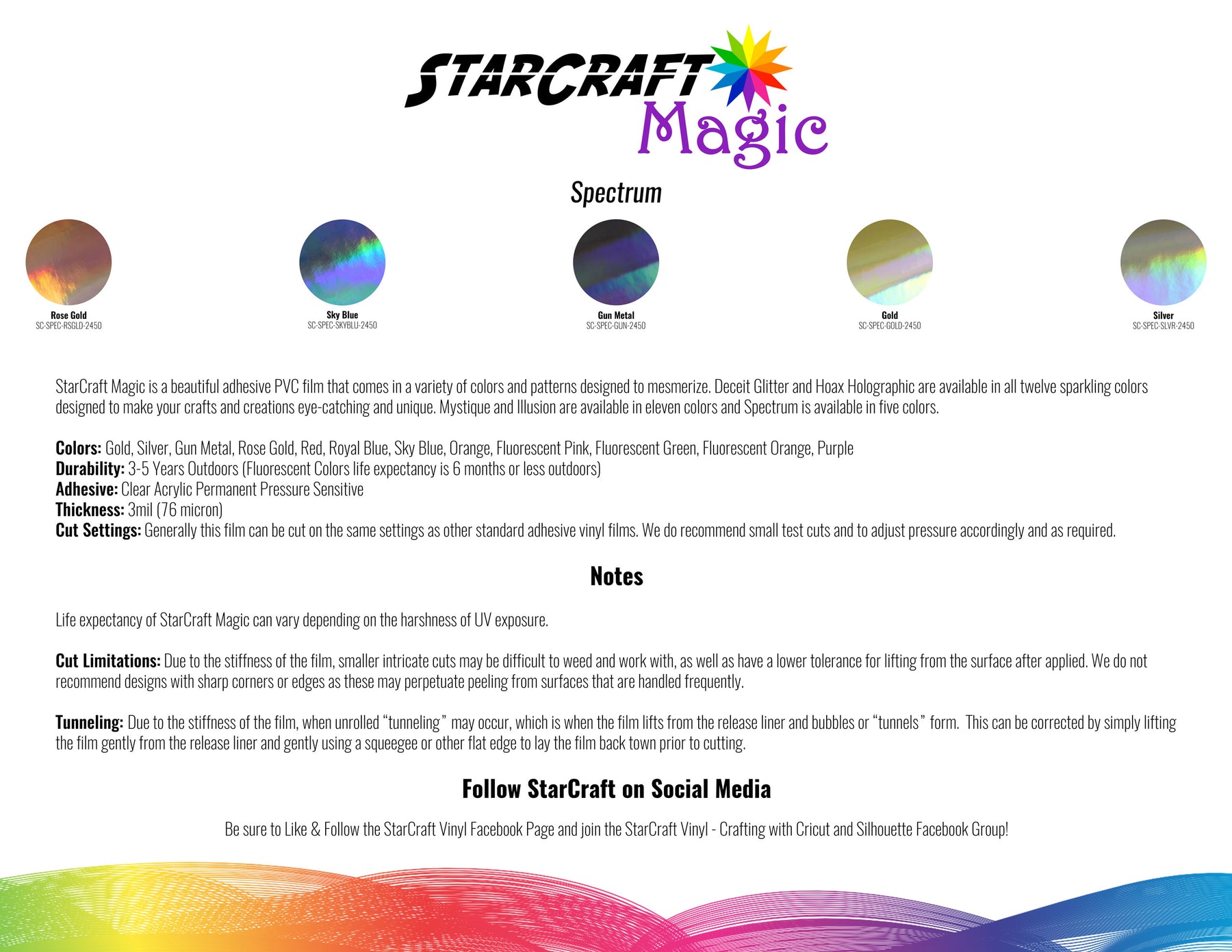StarCraft Magic - Spectrum Silver Adhesive Vinyl