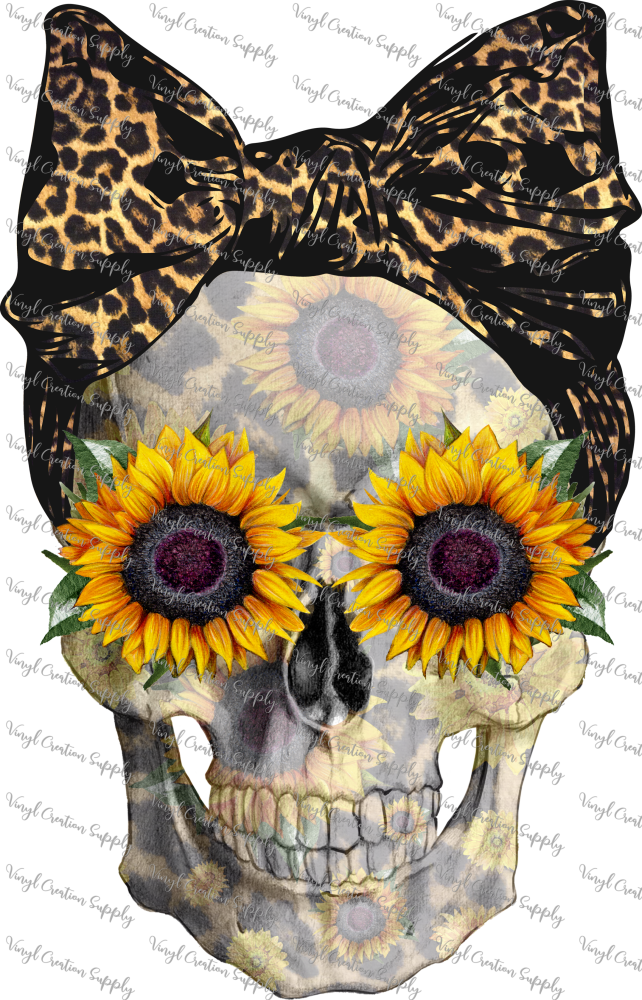 Sunflower Skull Bandana