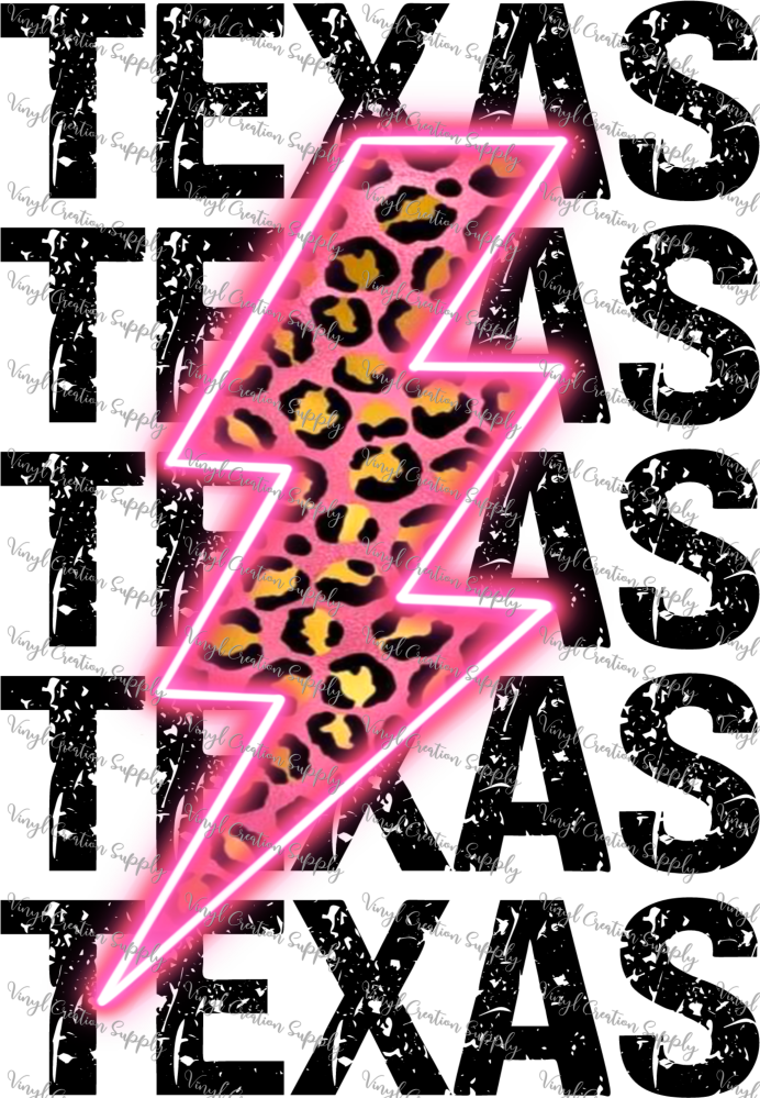 Texas Pink Lightning Bolt