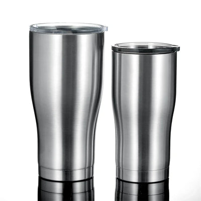 Stainless Steel Vacuum Insulated Tumbler Modern Curve Stainless Steel Tumbler with Lid